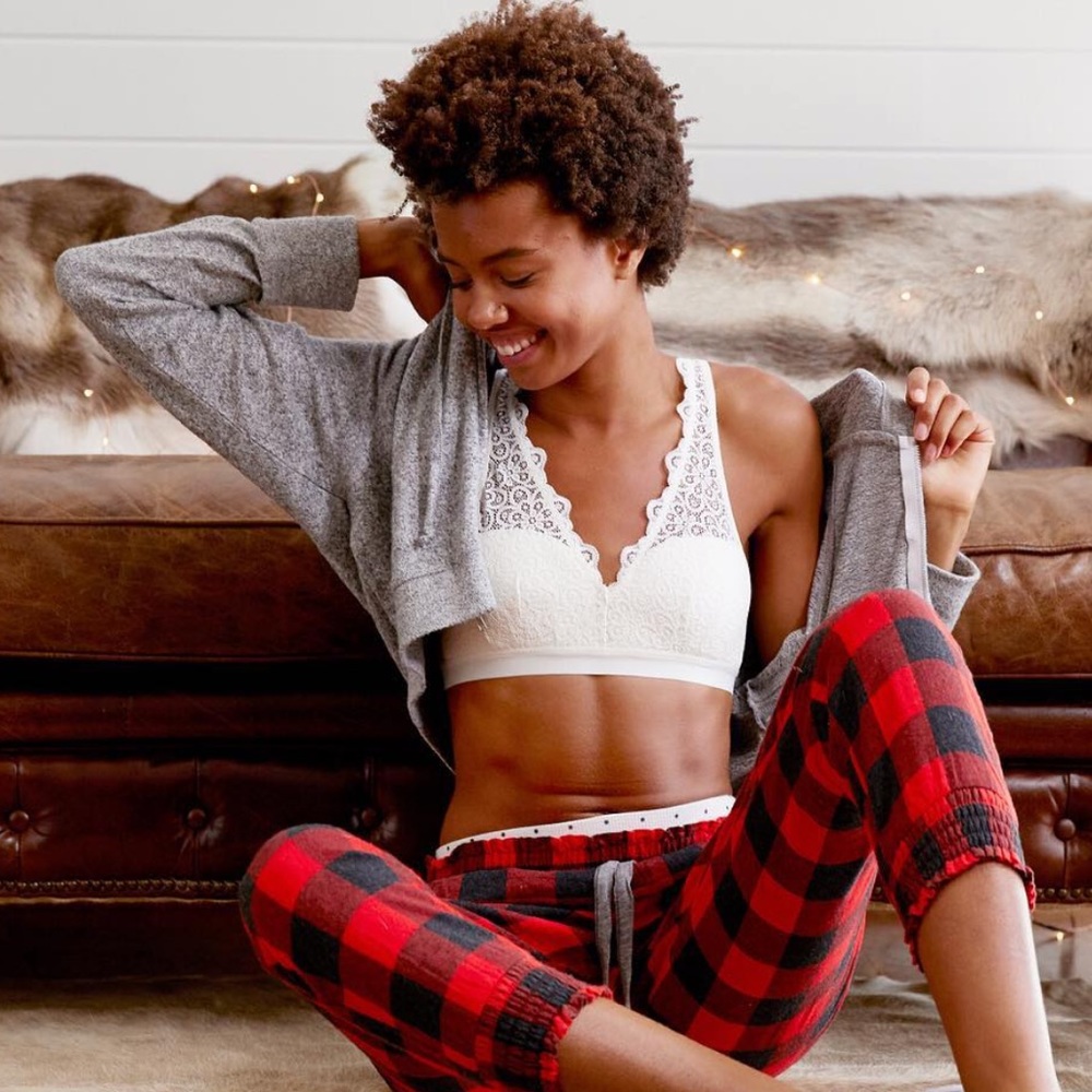 NWT Aerie Light Pink Bralette Sz L